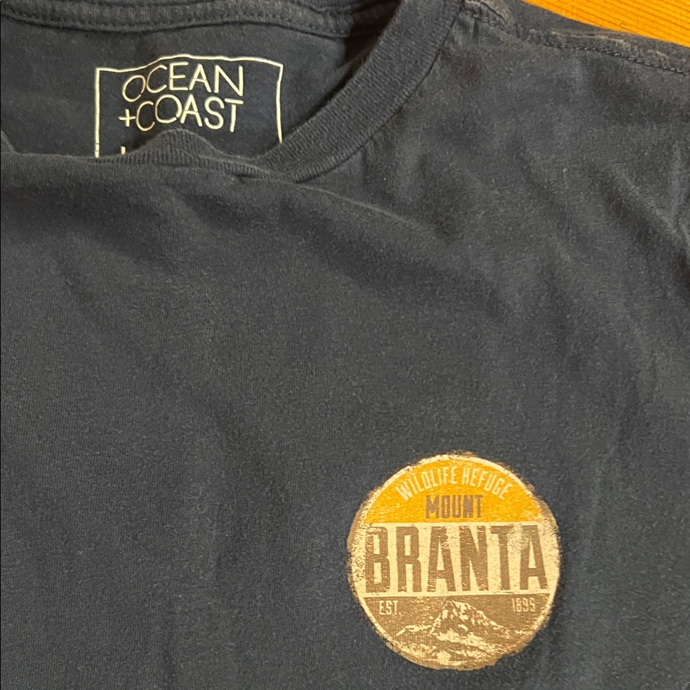 Ocean + Coast Long Sleeve Navy Tee